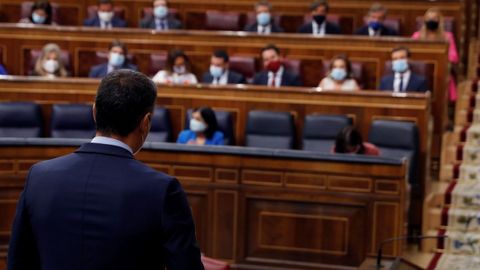 Snchez, durante la sesin de control al Gobierno en el Congreso del pasado mircoles 