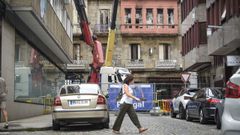 Los trabajos de demolición del edificio calcinado en la calle Riestra se prolongaron durante dos semanas
