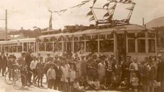 Imagen del viaje inaugural de la l�nea en septiembre de 1926