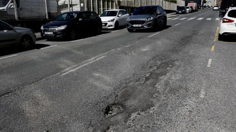 Baches en avenida del Ferrocarril
