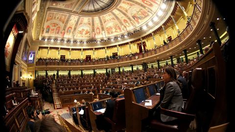 Una vista del hemiciclo del Congreso de los Diputados.