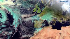 La imagen del sat�lite muestra el frente que llega este fin de semana