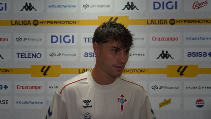 El jugador del Celta Fortuna�Adri�Capdevila, Capde, tras el partido ante el C�diz.