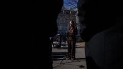 La secretaria de Agricultura de Estados Unidos durante una rueda de prensa el primer d�a en el cargo