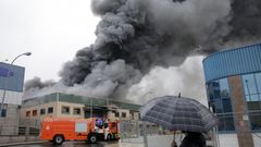 Incendio industrial en Vilagarc�a