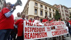 Concentraci�n de los trabajadores del hotel de La Reconquista.Concentraci�n de los trabajadores del hotel de La Reconquista 
