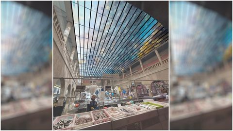Aspecto que presentar� el Mercado de Pontevedra con el nuevo lucernario, seg�n una imagen facilitada por el Concello