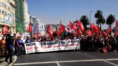 Protesta de los sindicatos en A Coru�a