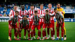 Alineaci�n titular del Lugo en el Heliodoro Rodr�guez L�pez de Tenerife.