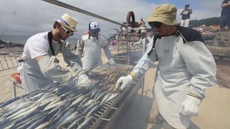 Estas son algunas de las im�genes que deja la 39.� Festa da Praia do �zaro