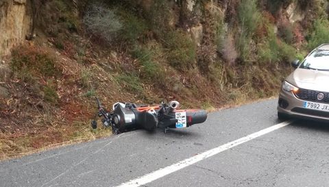 El accidente de la moto de esta maana ocurri a cuatro kilmetros del lugar donde se cay el bus.