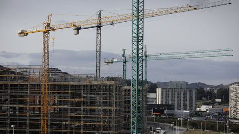 Imagen de archivo de unos edificios en construcci�n en A Coru�a