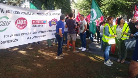 Imagen de la concentraci�n de los trabajadores de ITV