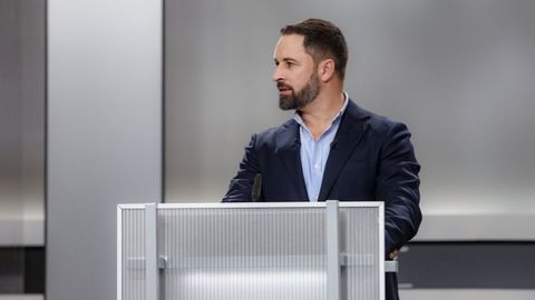 ABASCAL EN UN MOMENTO DEL DEBATE 