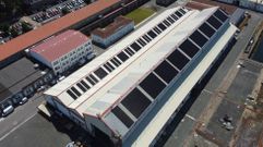 Paneles fotovoltaicos en edificios de Navantia Ferrol
