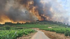 El incendio de Seadur que se origin por un rayo (Larouco) qued estabilizado y se reactiv por el fuerte calor y por el viento.