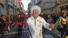 Imagen del desfile de comparsas de Monforte del pasado a�o