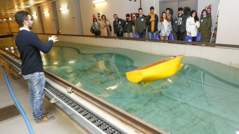 En la imagen, el canal de ensayos hidrodinámicos del Centro de Investigaciones Tecnológicas (CIT) del campus