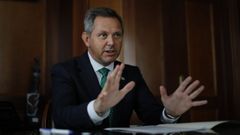 Jos� Mi�ones, este viernes durante la entrevista en su despacho de la Delegaci�n del Gobierno.