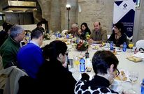 Louz�n, ayer, en el Edificio Sarmiento, con las diputadas V�zquez y Est�vez, y el director del Museo, Valle.