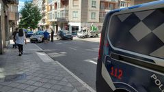 Accidente de tr�fico en la calle Celso Emilio Ferreiro de Ourense.
