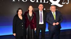 La alcaldesa de Trives, Patricia Domnguez; la ministra Reyes Maroto; el concejal Miguel Sierra; y el presidente del Instituto de Calidad Turstica, Miguel Mirones