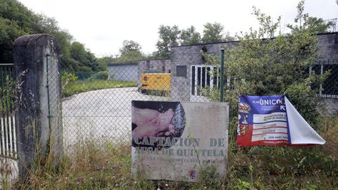 Entrada a la captaci�n de agua situada en la parroquia de Quintela