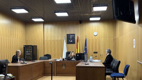 El acusado compareci� por videoconferencia al juicio en Ourense