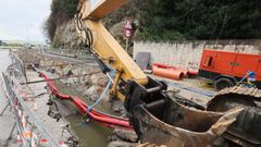 Las obras de la red de saneamiento contin�an en la zona portuaria condicionadas por varios imprevistos