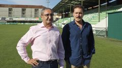 Argimiro Marnotes, presidente del Arenteiro, junto a lex Vzquez en el Espiedo.
