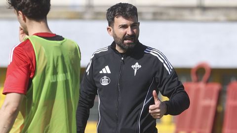 Romo en un entrenamiento de esta semana en A G�ndara. 