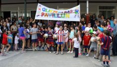 Los ni�os protagonizaron la primera protesta realizada en el colegio Julio Gurriar�n. 