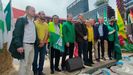 Un grupo de agricultores de Asaja en Estrasburgo
