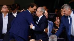 Rafa Nadal y Florentino P�rez.El tenista Rafa Nadal y el presidente del Real Madrid Florentino P�rez