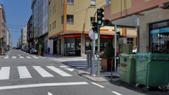 Cruce de la Gran V�a con la Vila de Corcubi�n