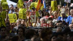 Multitudinaria concentraci�n en Barcelona ante el Tribunal Superior de Justicia de Catalu�a