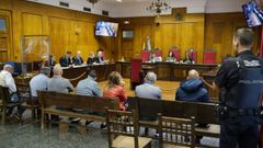 Los acusados, en la primera sesi�n del juicio en la Audiencia