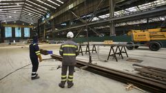 Las obras del naval de la ra, en la foto, Navantia Fene, estn impulsando el trabajo