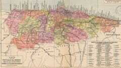 Antiguo mapa de Asturias