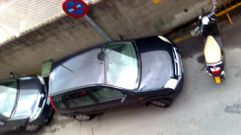 Coches mal aparcados en los d�as de partido