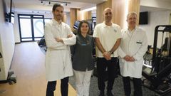 Xabier Fern�ndez, Bel�n L�pez, Javier Roibal y Jos� Blanco, en CorSa�de Sport del paseo de Ronda, un nuevo y vanguardista centro m�dico especializado en cardiolog�a deportiva.  