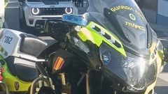 Una de las motos accidentadas