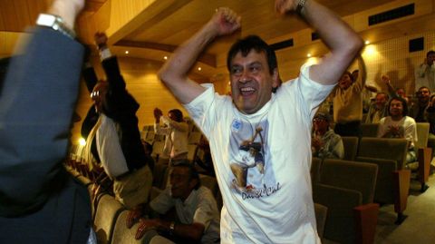 As� celebraron en Cangas su oro en Atenas 2004. 