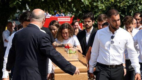 Rute Cardoso, durante el funeral de Diogo Jota.