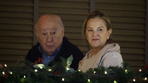 Amancio Ortega y Flora Prez, este viernes en Casas Novas
