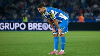 Yeremay, durante un partido con el Deportivo esta temporada