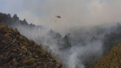 Incendio en la parroquia de A Cova, en el concello de Carballedo (Lugo).