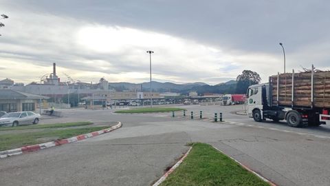 La planta de transformaci�n de la madera de Ence en Navia