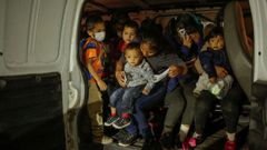 Un grupo de inmigrantes de Centroam�rica, en Texas, en una imagen de archivo