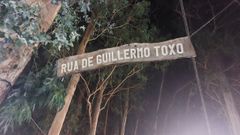 �Calle� de Naseiro dedicada a Guillermo Toxo, donde Noelia Pi�eiro tiene su caseta